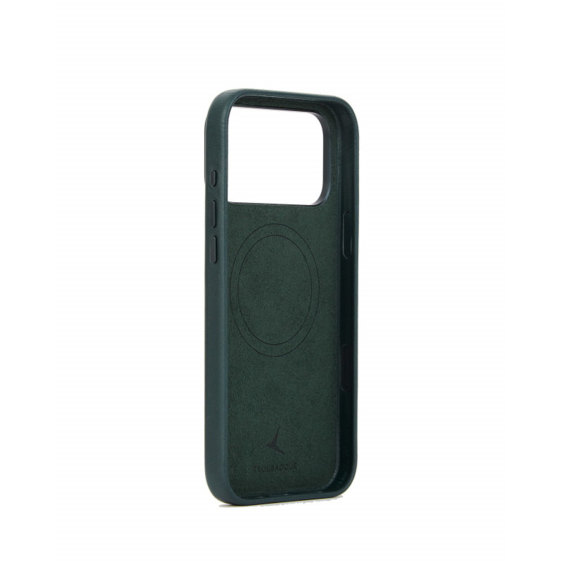 Mujjo Troubadour nahkakotelo Apple iPhone 18 Pro Max / 17 Pro Max, MagSafe, obsidiaaninvihreä