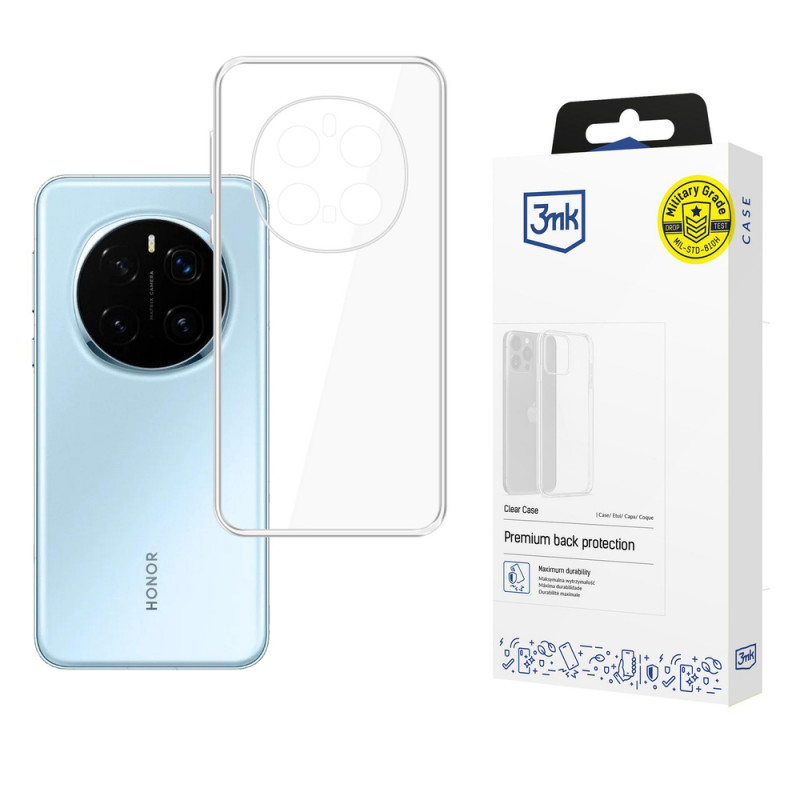 3MK Clear Case puhelimen suojakuori Honor Magic 7 Pro -puhelimelle, läpinäkyvä
