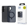 3MK Smoke Case Mag&Stand puhelimen suojakuori Samsung Galaxy S25+ -puhelimelle, musta