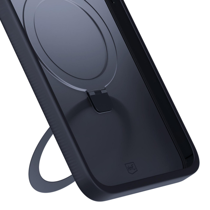 3MK Smoke Case Mag&Stand puhelimen suojakuori Samsung Galaxy S25+ -puhelimelle, musta