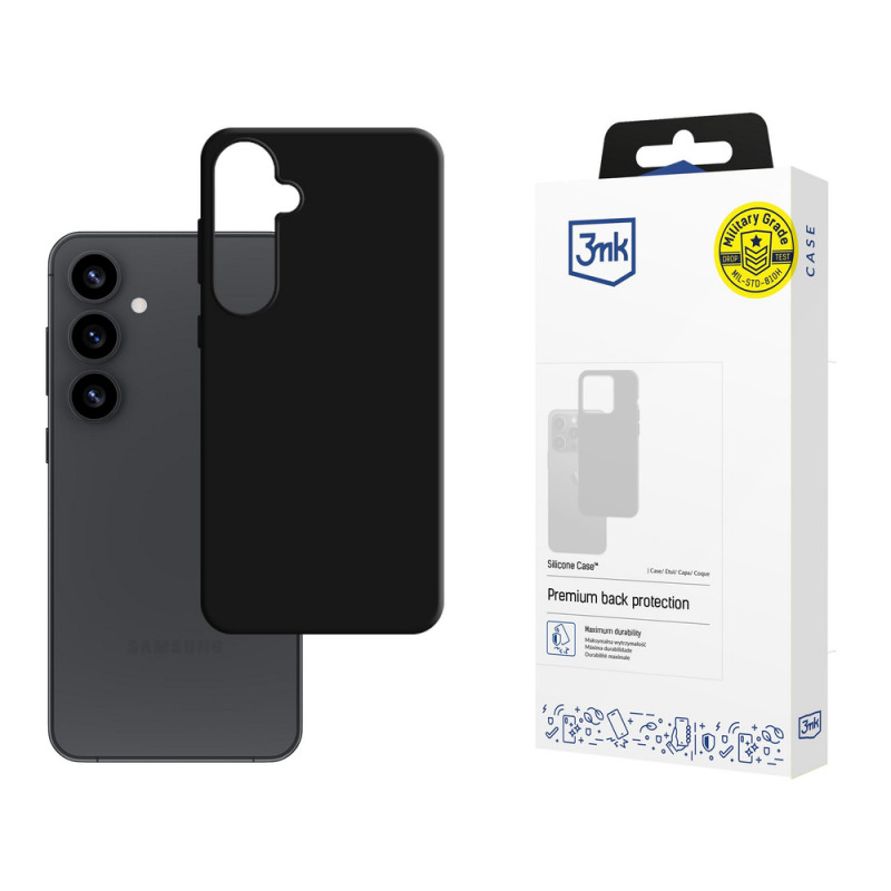 3MK Silicone Case silikonikuori Samsung Galaxy S25+, musta