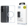 3mk Just20g MagCase -suojakuori Samsung Galaxy S25+ -puhelimelle, läpinäkyvä