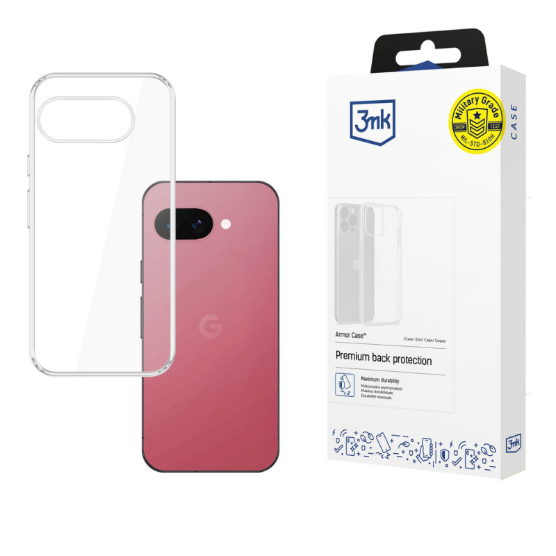 3MK Armor Case -suojakotelo Google Pixel 9A -puhelimelle, läpinäkyvä