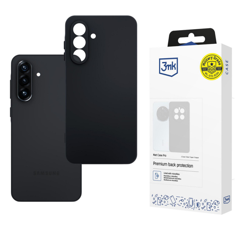 3MK Matt Case Pro suojakuori Samsung Galaxy A26 5G -puhelimelle, musta