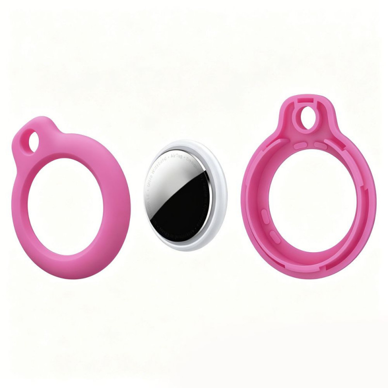 Tech-Protect Rough -suojaava avaimenperä Apple AirTag 1 / 2 -paikantimelle, pinkki