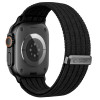 Tech-Protect Nylon Sport -ranneke Apple Watch 44/45/46/49 mm -kelloille, musta