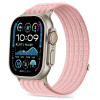 Tech-Protect Nylon Sport -ranneke Apple Watch 44/45/46/49 mm -kelloille, vaaleanpunainen