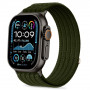 Tech-Protect Nylon Sport -ranneke Apple Watch 44/45/46/49 mm -kelloille, tummanvihreä