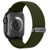 Tech-Protect Nylon Sport -ranneke Apple Watch 44/45/46/49 mm -kelloille, tummanvihreä