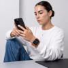 Tech-Protect Nylon Sport -ranneke Apple Watch 44/45/46/49 mm -kelloille, oranssi