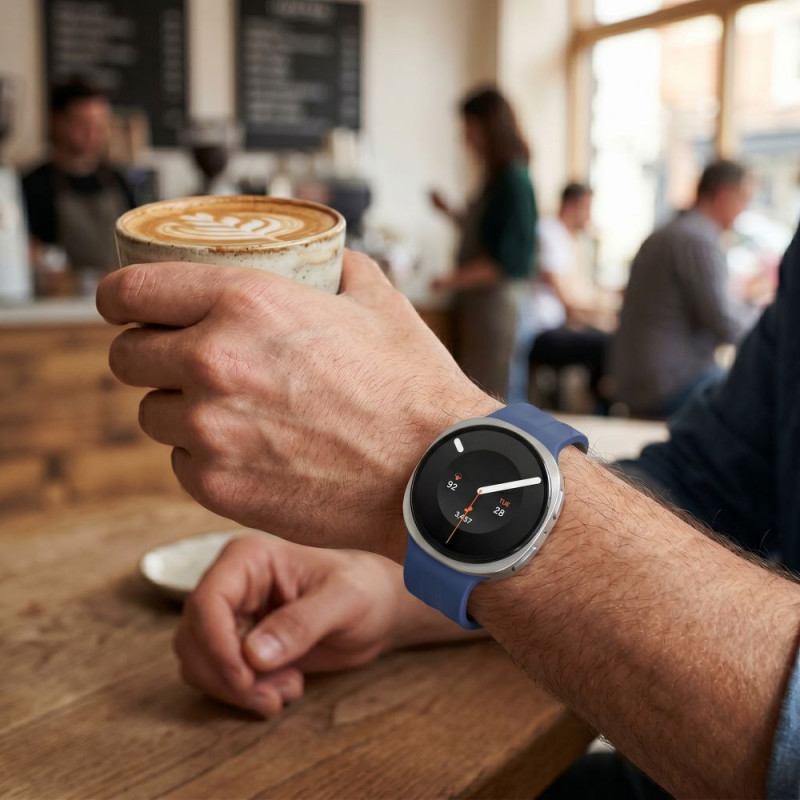 Tech-Protect Silicone Evo -ranneke Samsung Galaxy Watch 8 / 9 / Classic 40 / 44 / 46 mm -kelloille, laivastonsininen