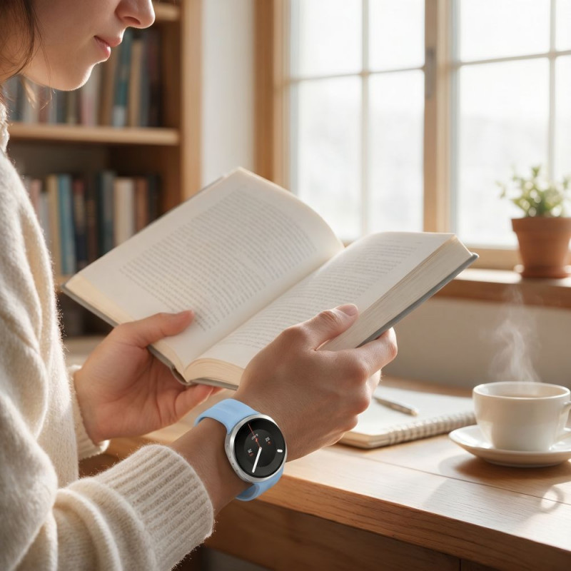 Tech-Protect Silicone Evo -ranneke Samsung Galaxy Watch 8 / 9 / Classic 40 / 44 / 46 mm -kelloille, vauvansininen