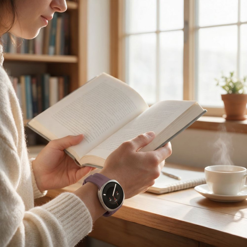 Tech-Protect Silicone Evo -ranneke Samsung Galaxy Watch 8 / 9 / Classic 40 / 44 / 46 mm -kelloille, samettiluumu