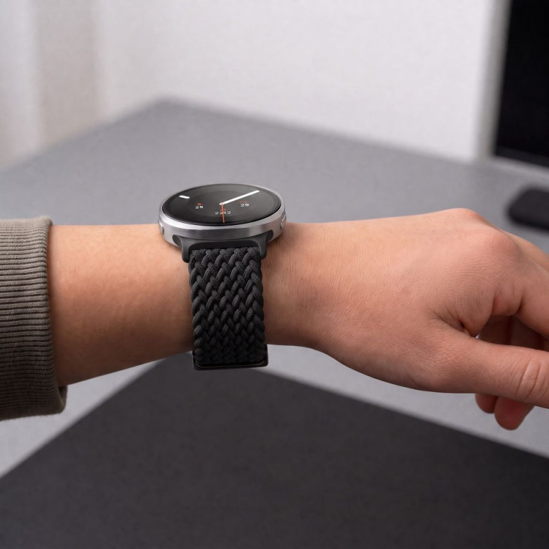 Tech-Protect NylonMag -ranneke Samsung Galaxy Watch 8 / 9 / Classic 40 / 44 / 46 mm -kelloille, musta