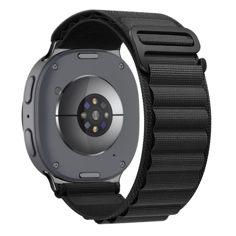 Tech-Protect Nylon Pro -ranneke Samsung Galaxy Watch 8 / 9 / Classic 40 / 44 / 46 mm -kelloille, musta