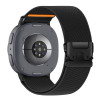 Tech-Protect Nylon Clasp -kellon ranneke, sopii malliin Samsung Galaxy Watch 8 / 9 / Classic 40 / 44 / 46 mm, musta