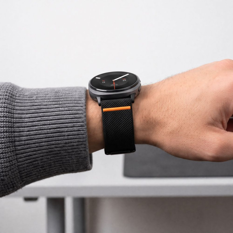 Tech-Protect Nylon Clasp -kellon ranneke, sopii malliin Samsung Galaxy Watch 8 / 9 / Classic 40 / 44 / 46 mm, musta