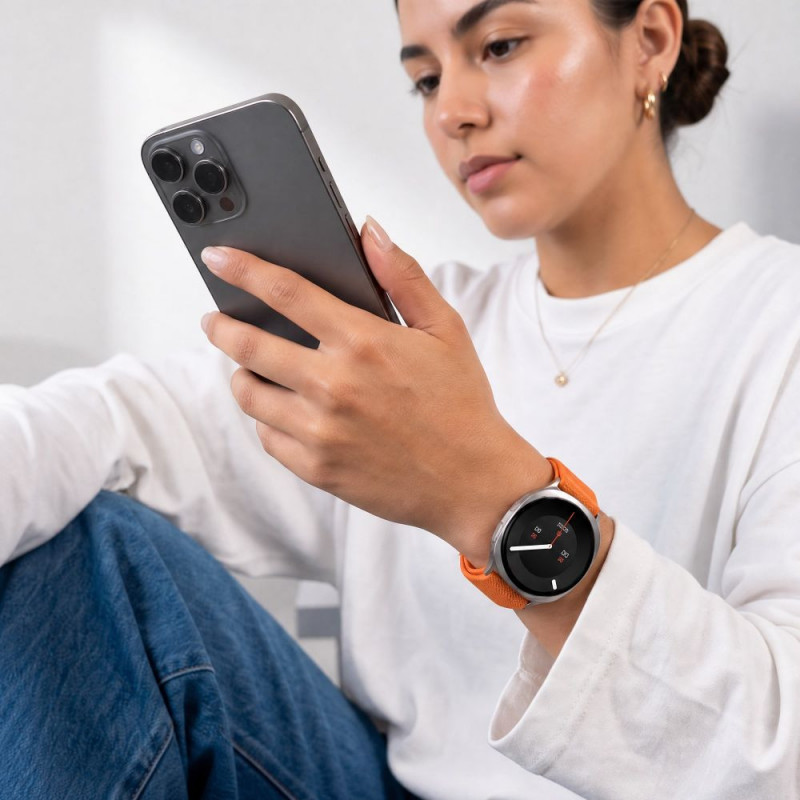 Tech-Protect Nylon Clasp -kellon ranneke, sopii malliin Samsung Galaxy Watch 8 / 9 / Classic 40 / 44 / 46 mm, oranssi