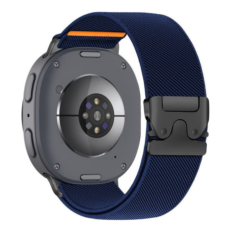 Tech-Protect Nylon Clasp -kellon ranneke, sopii malliin Samsung Galaxy Watch 8 / 9 / Classic 40 / 44 / 46 mm, laivastonsininen