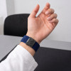 Tech-Protect Nylon Clasp -kellon ranneke, sopii malliin Samsung Galaxy Watch 8 / 9 / Classic 40 / 44 / 46 mm, laivastonsininen