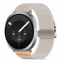 Tech-Protect Nylon Clasp -kellon ranneke, sopii malliin Samsung Galaxy Watch 8 / 9 / Classic 40 / 44 / 46 mm, Starlight