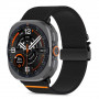 Tech-Protect Nylon Clasp -kellon ranneke, sopii malliin Samsung Galaxy Watch Ultra 1 / 2 2024-2026 47 mm, musta