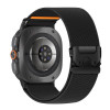 Tech-Protect Nylon Clasp -kellon ranneke, sopii malliin Samsung Galaxy Watch Ultra 1 / 2 2024-2026 47 mm, musta
