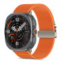 Tech-Protect Nylon Clasp -kellon ranneke, sopii malliin Samsung Galaxy Watch Ultra 1 / 2 2024-2026 47 mm, oranssi