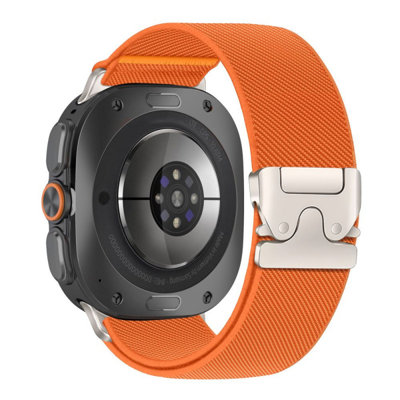 Tech-Protect Nylon Clasp -kellon ranneke, sopii malliin Samsung Galaxy Watch Ultra 1 / 2 2024-2026 47 mm, oranssi