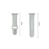 Tech-Protect Silicone -ranneke Apple Watch 8/9/10/11/12/SE 40/41/42 mm, harmaa