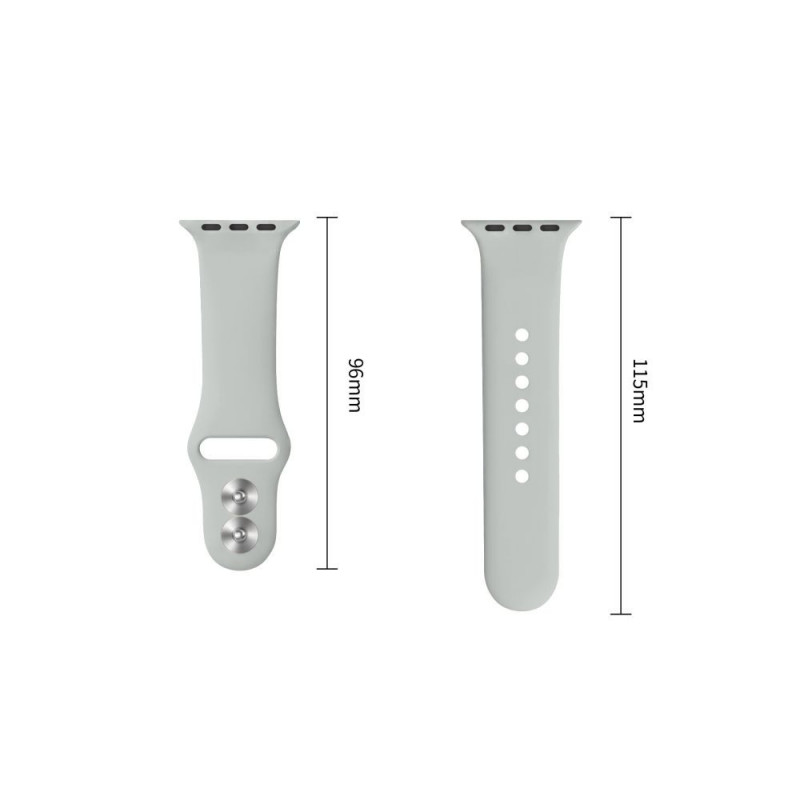 Tech-Protect Silicone -ranneke Apple Watch 8/9/10/11/12/SE 40/41/42 mm, harmaa