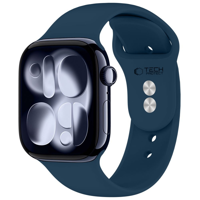 Tech-Protect Silicone -ranneke Apple Watch 8/9/10/11/12/SE 40/41/42 mm, laivastonsininen