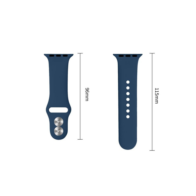 Tech-Protect Silicone -ranneke Apple Watch 8/9/10/11/12/SE 40/41/42 mm, laivastonsininen