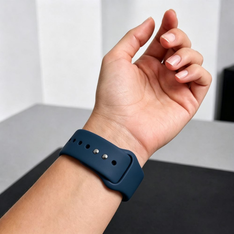 Tech-Protect Silicone -ranneke Apple Watch 8/9/10/11/12/SE 40/41/42 mm, laivastonsininen