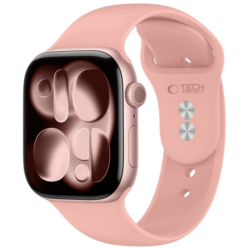 Tech-Protect Silicone -ranneke Apple Watch 8/9/10/11/12/SE/Ultra 44/45/46/49 mm, vanha roosa