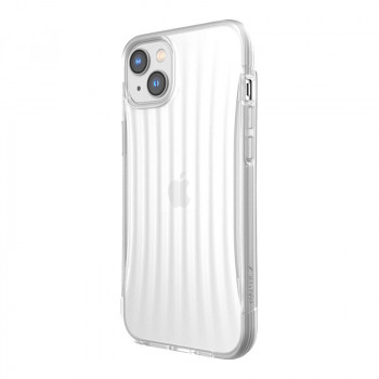 X-Doria Raptic Clutch -suojakotelo Apple iPhone 14 Plus / 15 Plus -puhelimelle, läpinäkyvä