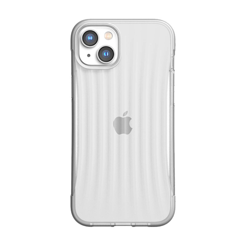 X-Doria Raptic Clutch -suojakotelo Apple iPhone 14 Plus / 15 Plus -puhelimelle, läpinäkyvä