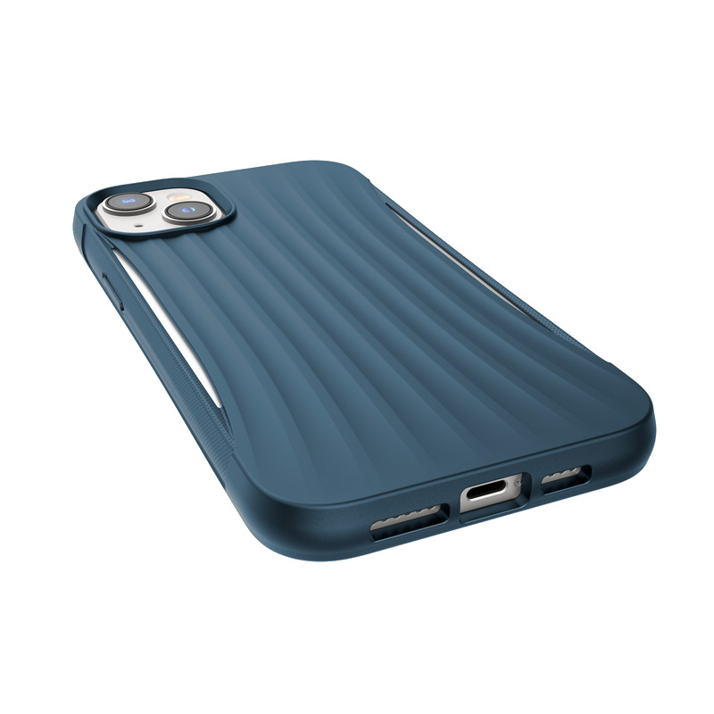 X-Doria Raptic Clutch -suojakotelo Apple iPhone 14 Plus / 15 Plus -puhelimelle, sininen