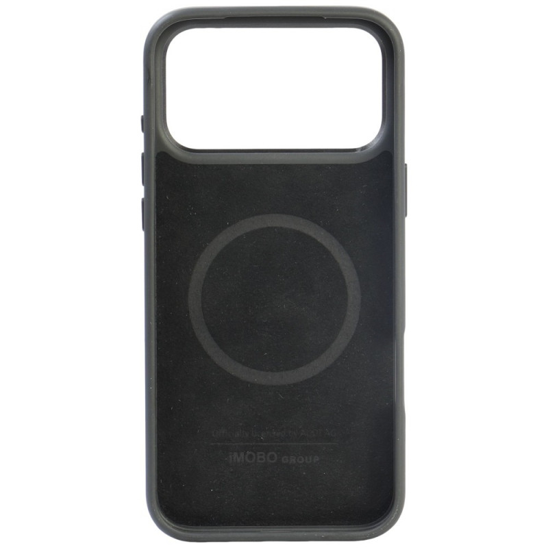 Audi R8 Genuine Leather MagSafe suojakuori aitoa nahkaa iPhone 18 Pro Max / 17 Pro Max, musta ja punainen (AUDI000240)
