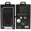 Audi R8 Genuine Leather MagSafe suojakuori aitoa nahkaa iPhone 18 Pro Max / 17 Pro Max, musta ja punainen (AUDI000240)