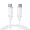 Joyroom S-A14 Multi-Color Series USB-C - USB-C kaapeli, 60 W, 480 Mbps, 1,2 m, valkoinen (S-CC100A141W)