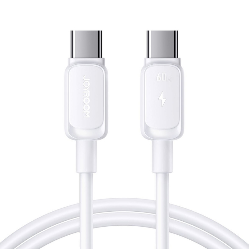 Joyroom S-A14 Multi-Color Series USB-C - USB-C kaapeli, 60 W, 480 Mbps, 1,2 m, valkoinen (S-CC100A141W)