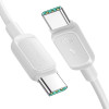 Joyroom S-A14 Multi-Color Series USB-C - USB-C kaapeli, 60 W, 480 Mbps, 1,2 m, valkoinen (S-CC100A141W)