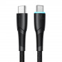 Joyroom Starry Series SA32-CC3 USB-C - USB-C -kaapeli, 60 W, 480 Mbps, 1 m, musta