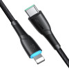 Joyroom Starry Series SA32-CC3 USB-C - USB-C -kaapeli, 60 W, 480 Mbps, 1 m, musta