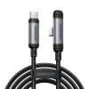 Joyroom EnjoyX Series S-A56 90° USB-C - USB-C -kaapeli, 60 W, 480 Mbps, 1,2 m, musta