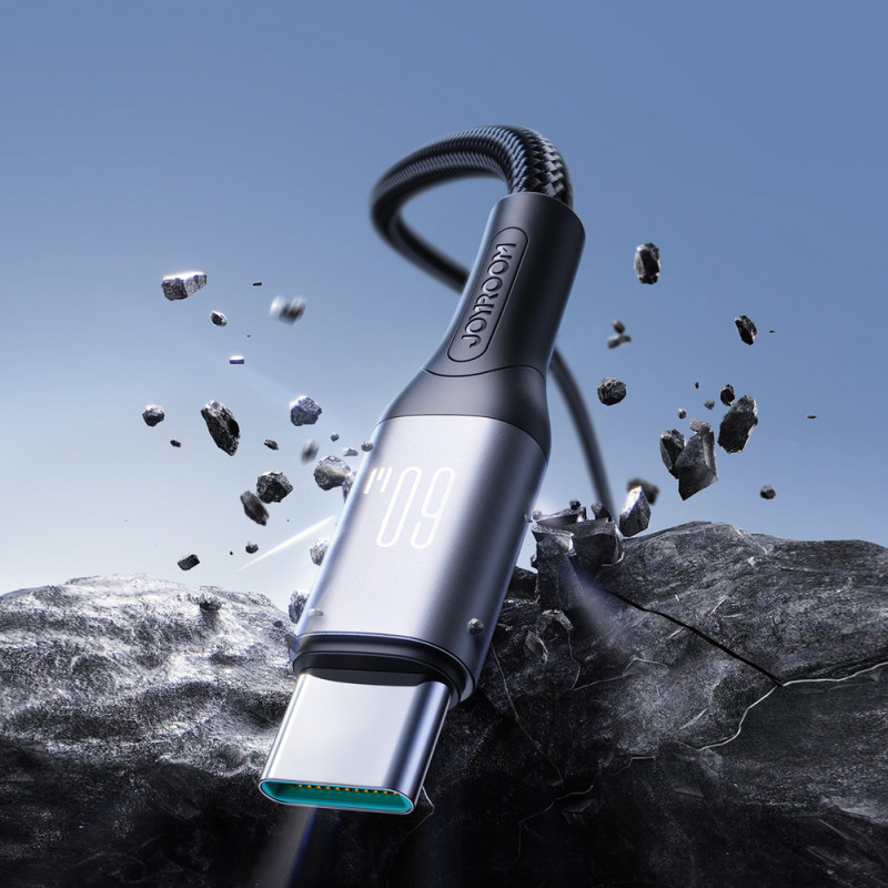 Joyroom Flash Series S-A28 USB-C - USB-C -kaapeli, 60 W, 480 Mbps, 1 m, musta