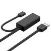 UGREEN US175 USB 3.0 -jatkojohto micro USB -virtaliitännällä, 5 m, musta