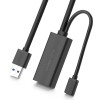 UGREEN US175 USB 3.0 -jatkojohto micro USB -virtaliitännällä, 5 m, musta