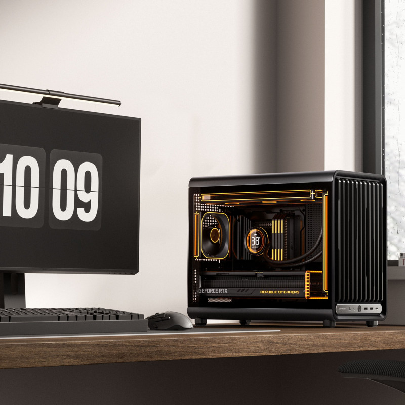 Jonsbo D33 STD tietokonekotelo, minikotelo, mATX, karkaistu lasi, musta (D33 STD BLACK)